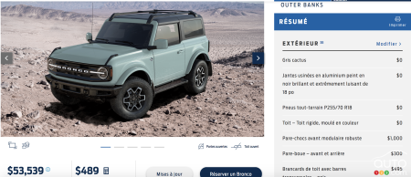 2021 Ford Bronco, final price as equipped by us